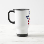 Roter Karo STIMMEN mit US-Flaggenstern Reisebecher (Links)