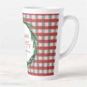 Roter Karo und Aquarellbrand Weihnachten Milchtasse (Rechts)