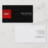 Roter Kasten verließ ein Visitenkarte (Vorne/Hinten)