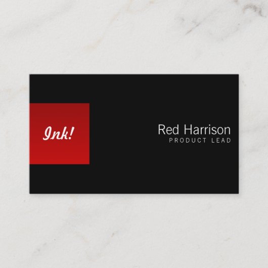 Roter Kasten verließ ein Visitenkarte (Vorderseite)