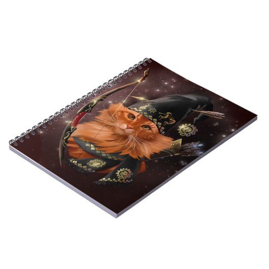 Roter Katzenarcher Notizblock (Linke Seite)