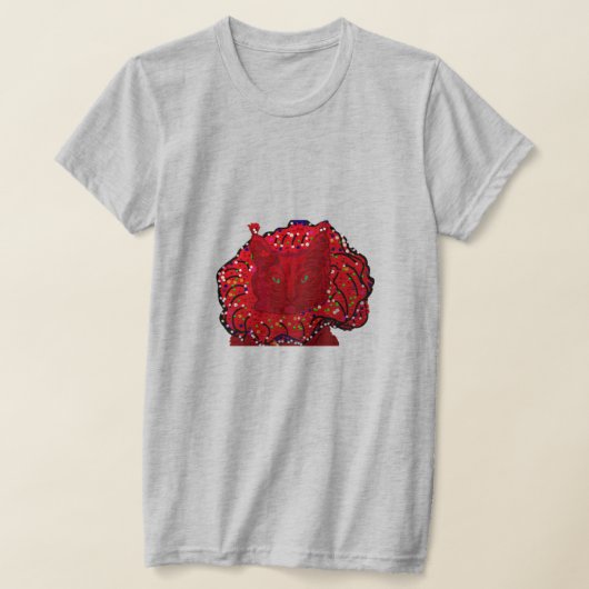 Roter Katzenhumor T-Shirt (Ablage )