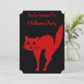 roter Katzenspinner Einladung (Stehend Vorderseite)