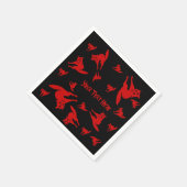 roter Katzenspinner Serviette (Ecke)