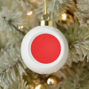 Roter Keramik-Kugel-Weihnachtsschmuck Keramik Kugel-Ornament