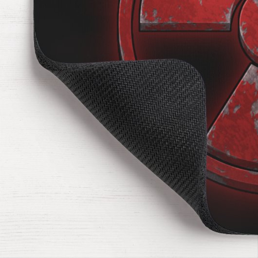 Roter Kernwaffe Mousepad (Ecke)