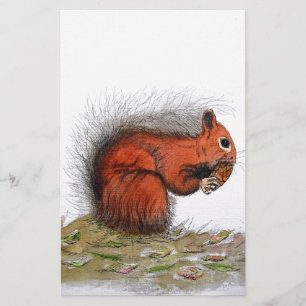 Roter Kiefer Briefpapier