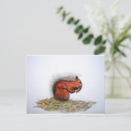 Roter Kiefer Postkarte (Stehend Vorderseite)