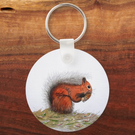 Roter Kiefer Schlüsselanhänger (Vorderseite)