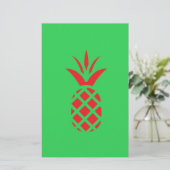 Roter Kiefernapfel in Grün Briefpapier (Stehend Vorderseite)