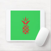 Roter Kiefernapfel in Grün Mousepad (Mit Mouse)
