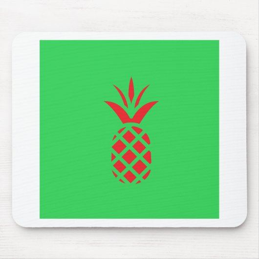 Roter Kiefernapfel in Grün Mousepad (Vorne)