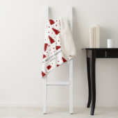 Roter Kiefernwald - moderne Monogramm Sherpadecke (Beispiel)