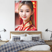 Roter Kimono Leinwanddruck (Insitu (Schlafzimmer))