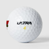 Roter Kipper-LKW-Design Golfball (Logo)