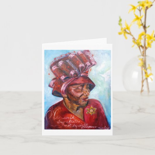 Roter Kirchen-Hut Karte (Gelbe Blume)