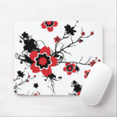 Roter Kirschblüten-Kirschblüte-Entwurf Mousepad (Mit Mouse)
