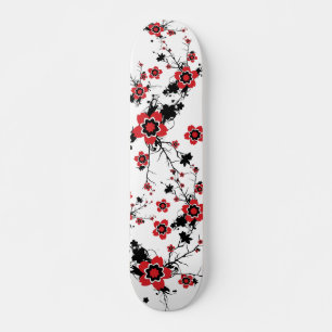 Roter Kirschblüten-Kirschblüte-Entwurf Skateboard