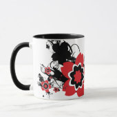 Roter Kirschblüten-Kirschblüte-Entwurf Tasse (Links)