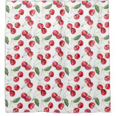Roter Kirschfrucht Duschvorhang (Vorderseite)