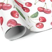 Roter Kirschfrucht Geschenkpapier (Rolleneckpunkt)