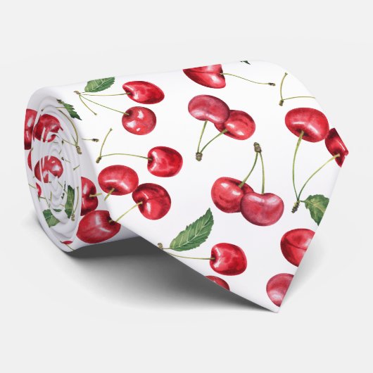 Roter Kirschfrucht Krawatte (Gerollt)