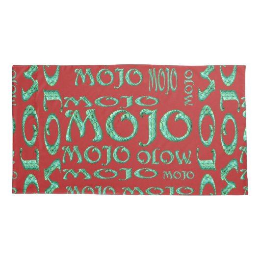 Roter Kissenplatz von Mojo Kissenbezug (Rückseite)