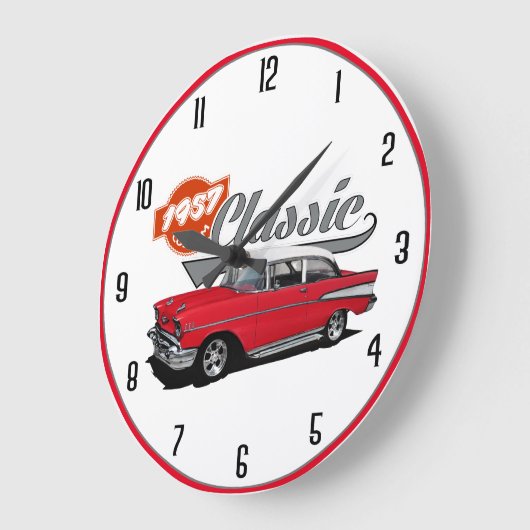 Roter Klassiker 1957 Große Wanduhr (Winkel)