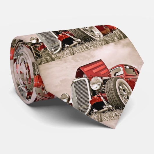 Roter klassischer Oldtimer-Schlips Krawatte (Gerollt)