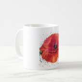 roter Klatschmohn Kaffeetasse (Vorderseite Links)