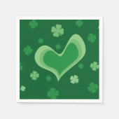 Roter Klee St Patrick's Day Party Servietten (Vorderseite)
