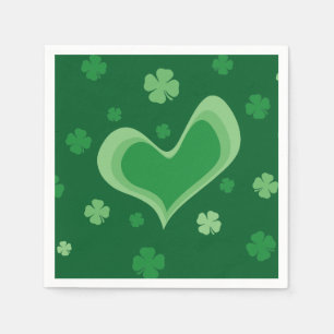 Roter Klee St Patrick's Day Party Servietten