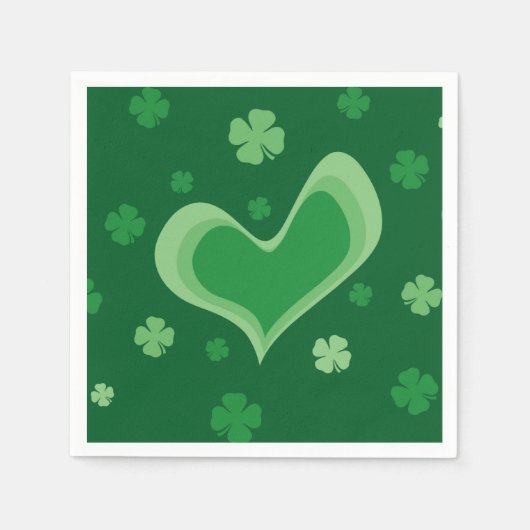 Roter Klee St Patrick's Day Party Servietten (Vorderseite)