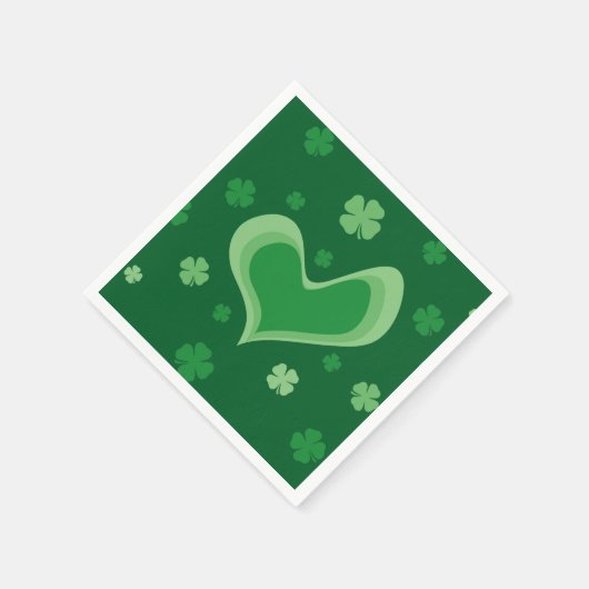 Roter Klee St Patrick's Day Party Servietten (Ecke)
