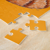 Roter kleiner Panda auf Orange Puzzle (Seite)