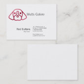 Roter Knopf-Art-Steigungs-Hund Visitenkarte (Vorne/Hinten)