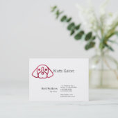 Roter Knopf-Art-Steigungs-Hund Visitenkarte (Stehend Vorderseite)