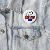 Roter Knopf der ABSTIMMUNG 2018 Button (Beispiel)