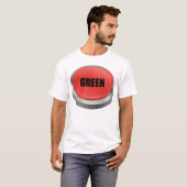 Roter Knopf - Grün T-Shirt (Vorne ganz)