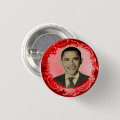 ROTER Knopf Obama Button (Vorne & Hinten)