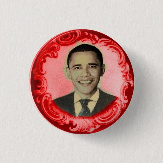 ROTER Knopf Obama Button (Vorderseite)