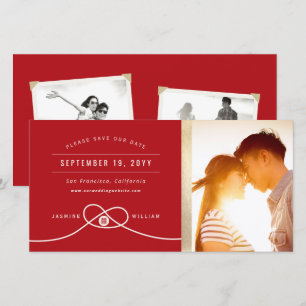 Roter Knutt Doppeltes Glück Chinesisches Hochzeits Save The Date