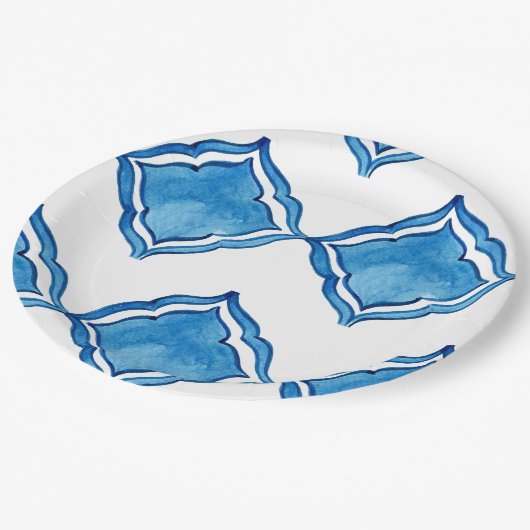 Roter Kobalt Pappteller (Schrägansicht)