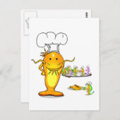 Roter Koch Postkarte (Vorne/Hinten)