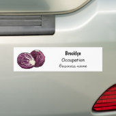 Roter Kohl Cartoon Abbildung Autoaufkleber (Auf Auto)