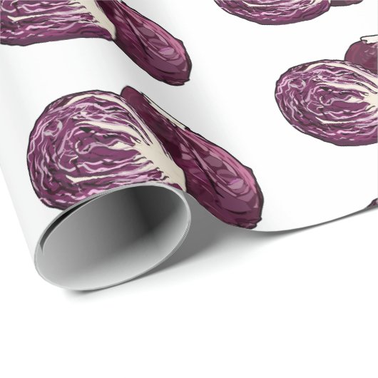 Roter Kohl Cartoon Abbildung Geschenkpapier (Rolleneckpunkt)