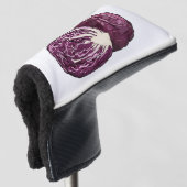 Roter Kohl Cartoon Abbildung Golf Headcover (3/4 Vorderseite)