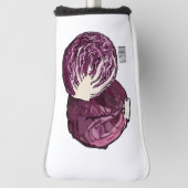 Roter Kohl Cartoon Abbildung Golf Headcover (Rotieren 90)