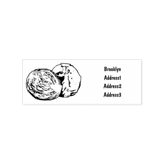 Roter Kohl Cartoon Abbildung Gummistempel (Prägung)