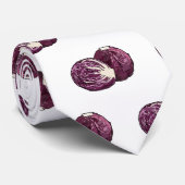 Roter Kohl Cartoon Abbildung Krawatte (Gerollt)